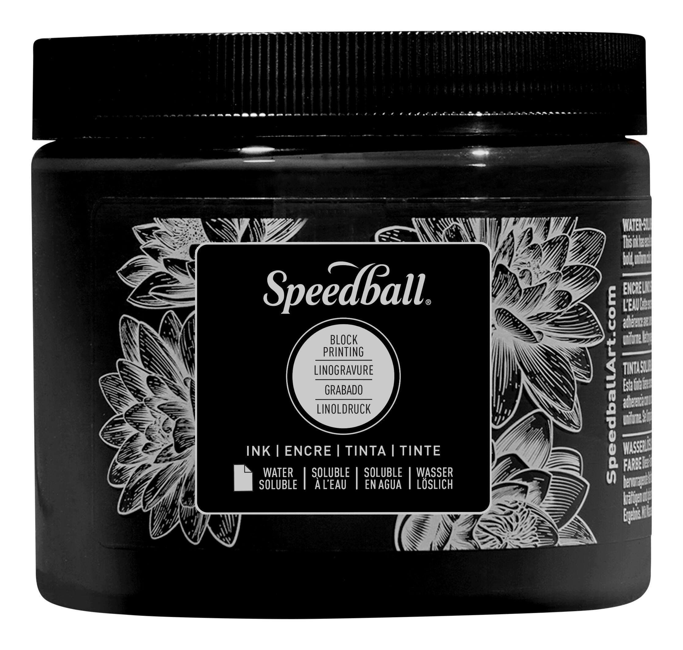 Sax True Flow Water Soluble Block Printing Ink, 1 Pint Jar, Black
